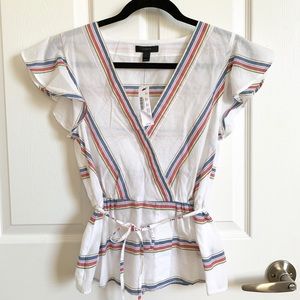 Striped white blouse